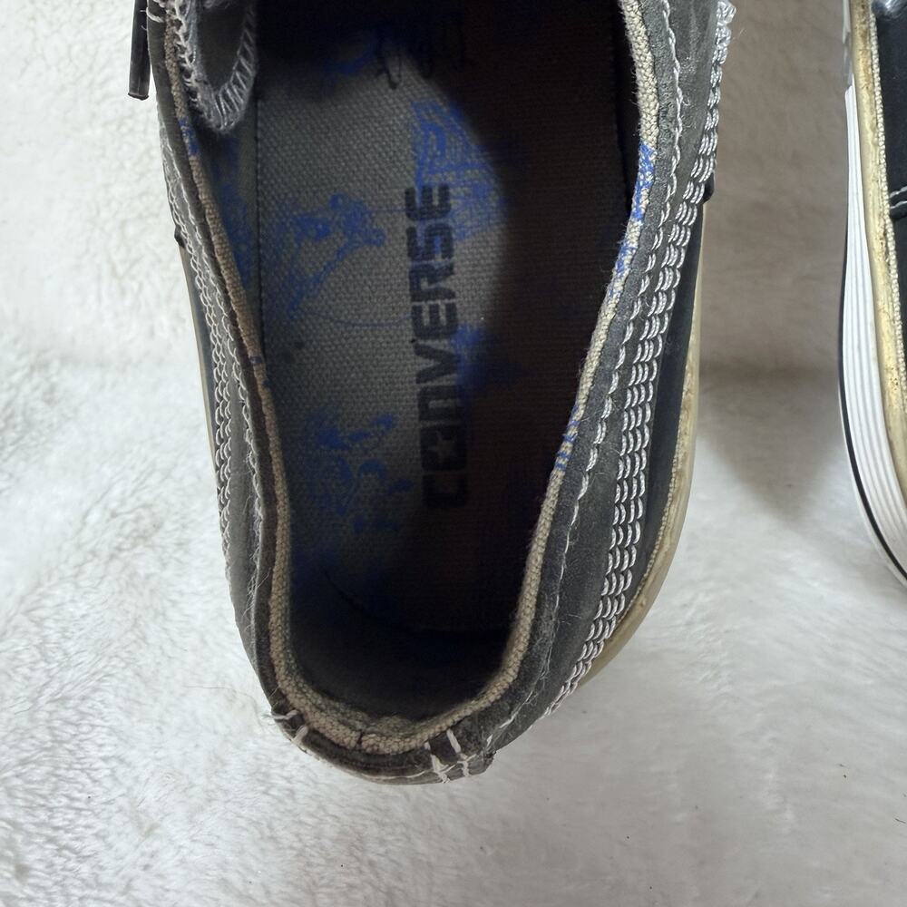 Converse All Star Leather Duck Boot Low Top Sneakers Black Gray Mens 9/Womens 11 - Picture 13 of 14